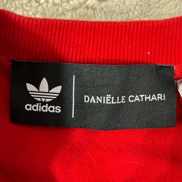ADIDAS x Danielle Cathari Collaboration Red Long Sleeve Jersey Sz Small Blocore - Picture 2 of 10